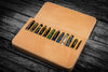 Galen Leather Magnum Opus 12 Slots Hard Pen Case in Crazy Horse Honey Ochre Pen Cases