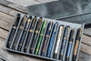 Galen Leather Magnum Opus 12 Slots Hard Pen Case in Crazy Horse Smokey Grey Pen Cases