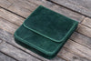 Galen Leather Magnum Opus 6 Slots Hard Pen Case in Crazy Horse Forest Green Pen Cases