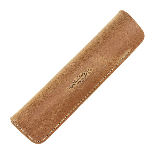 Galen Leather Single Pen Case in Crazy Horse Honey Ochre Pen Cases