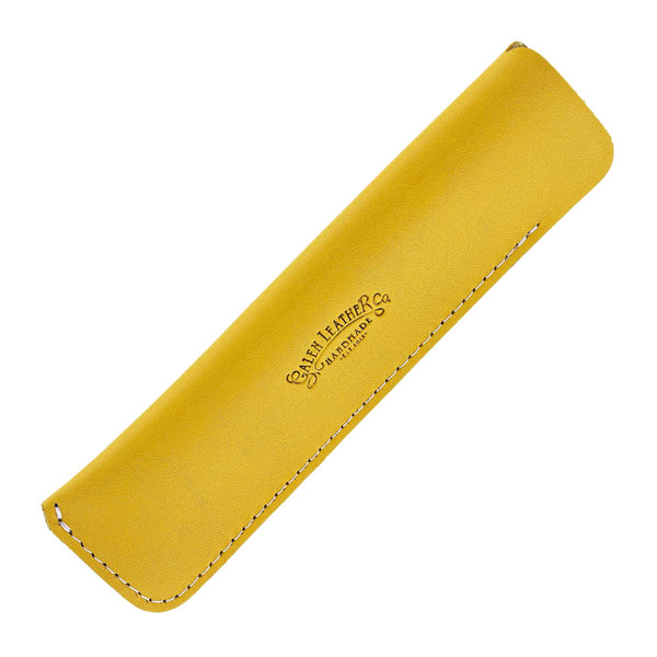 Galen Leather Single Pen Case in Yellow Pen Cases