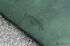 Galen Leather Slip-N-Zip 4 Slots Zippered Pen Pouch in Crazy Horse Forest Green Pen Cases