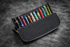 Galen Leather Zippered Magnum Opus Hard 12 Slots Pen Case in Black Pen Cases