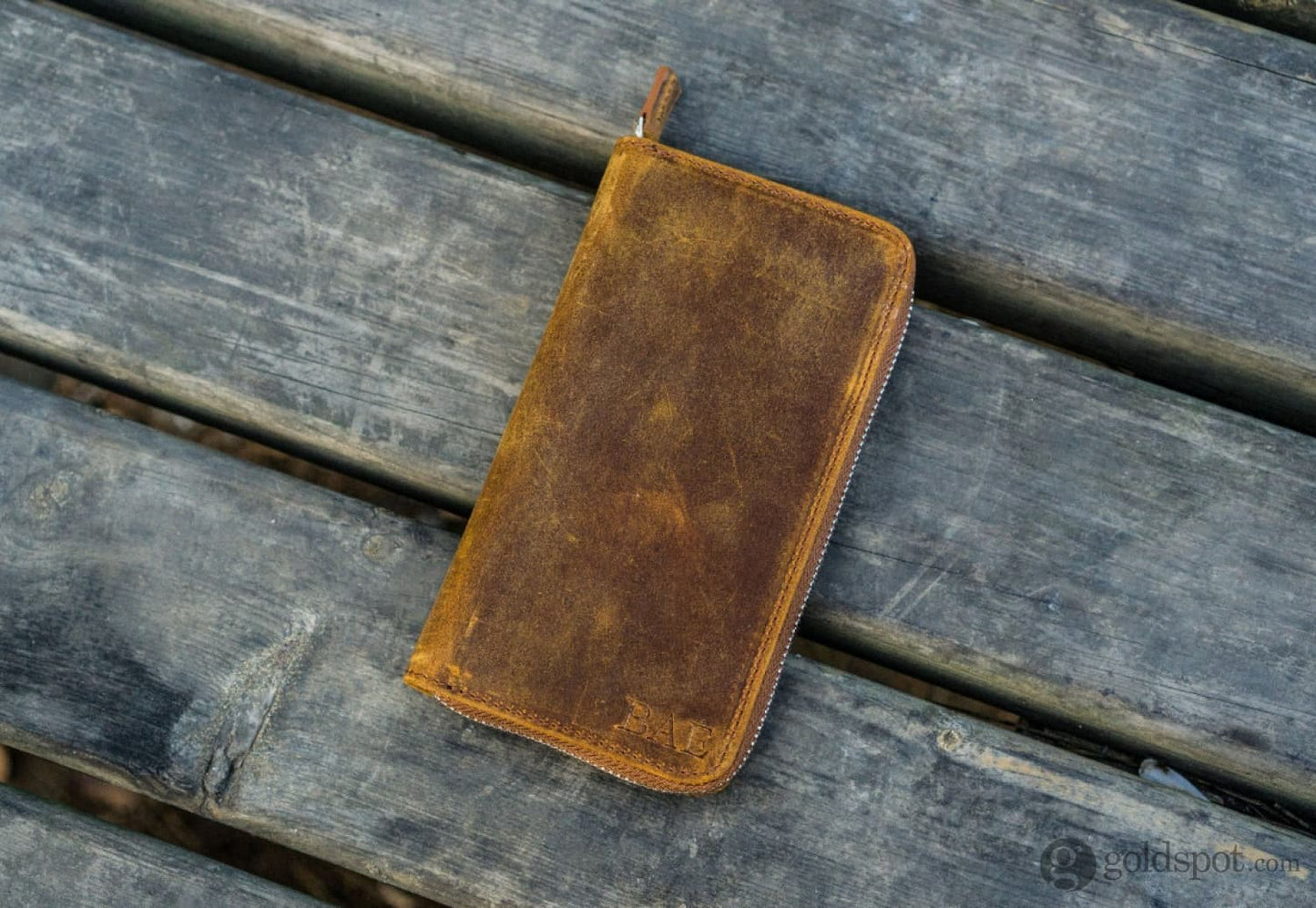 Galen Leather Zippered Three Pen Case in Crazy Horse Brown Pen Case