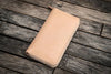 Galen Leather Zippered Three Pen Case in Undyed Leather Pen Cases