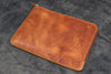 Galen Leather Zippered Writer’s Bank Bag in Crazy Horse Tan Pen Cases