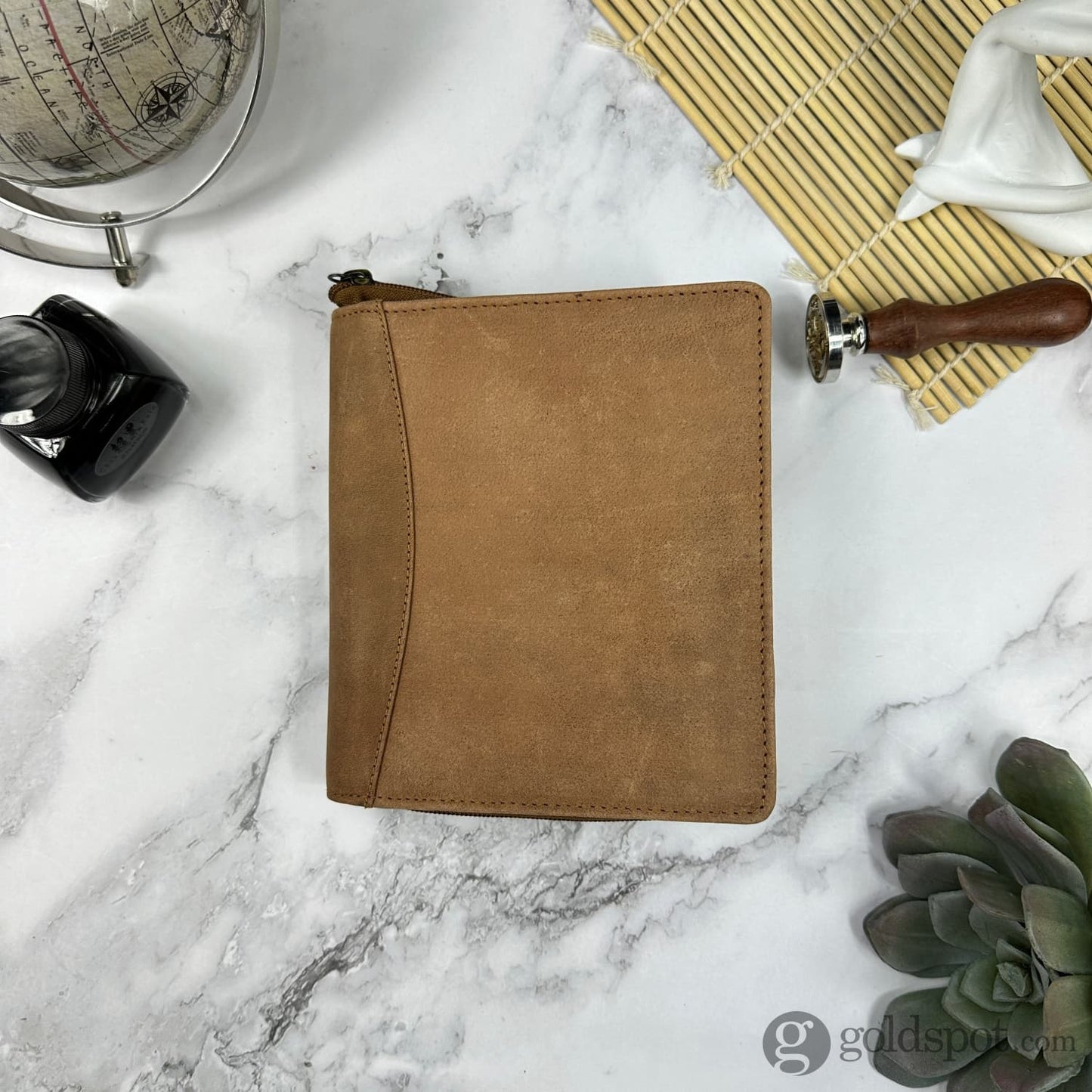 Girologio 12 Zippered Pen Case in Saddle Tan Cases