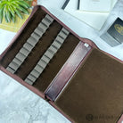 Girologio 24 Zippered Pen Case in Oxblood Cases