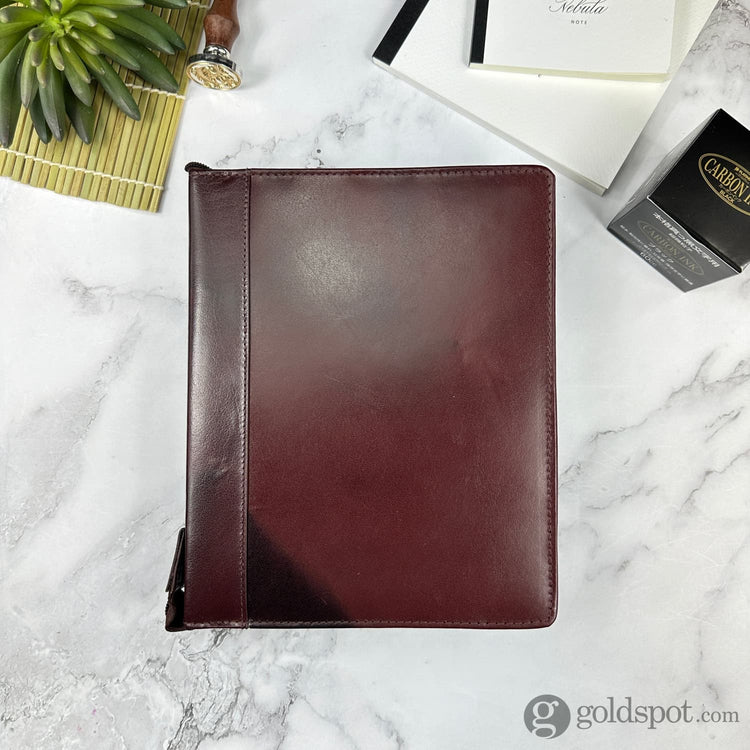 Girologio 24 Zippered Pen Case in Oxblood Cases