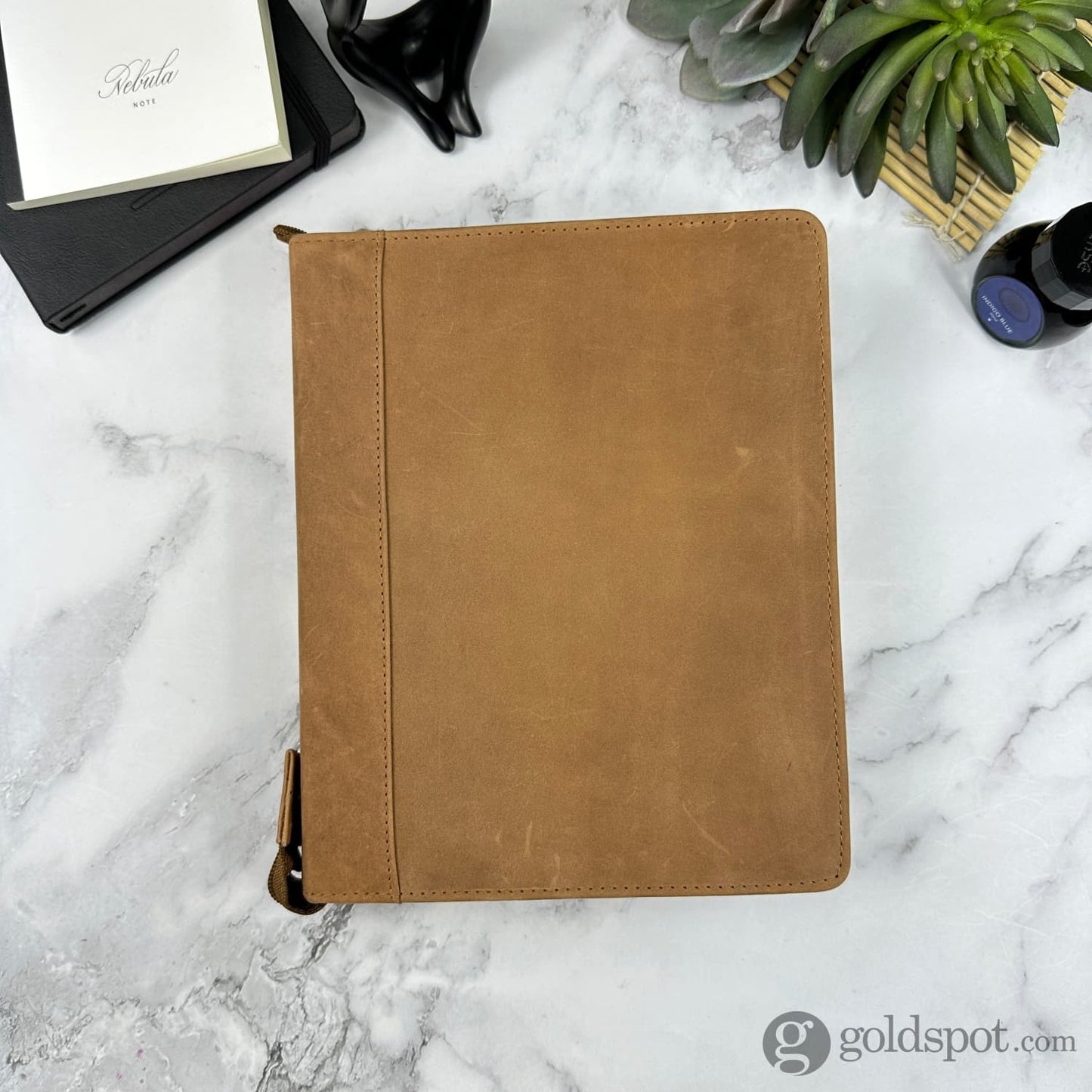 Girologio 24 Zippered Pen Case in Saddle Tan Cases