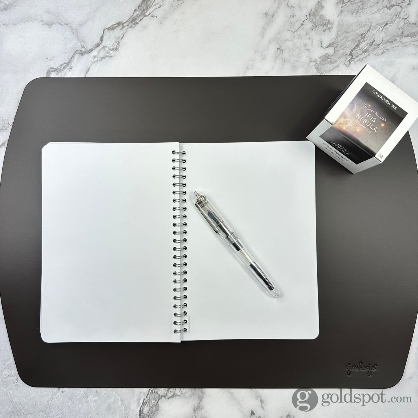 Girologio Repurposed Leather Writing Mat in Black Accessories