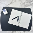 Girologio Repurposed Leather Writing Mat in Navy Accessories