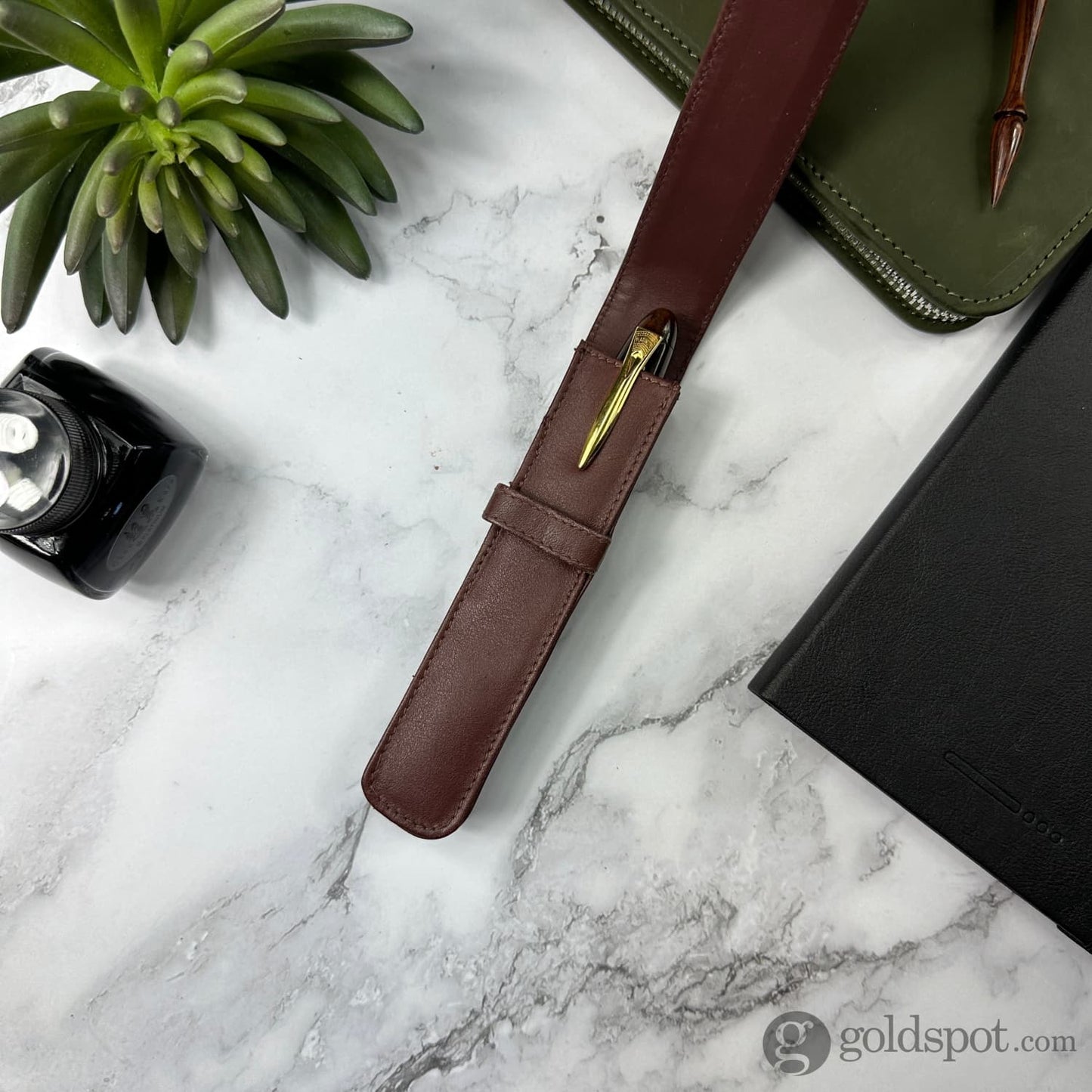 Girologio Single Pen Case in Antique Brown Cases