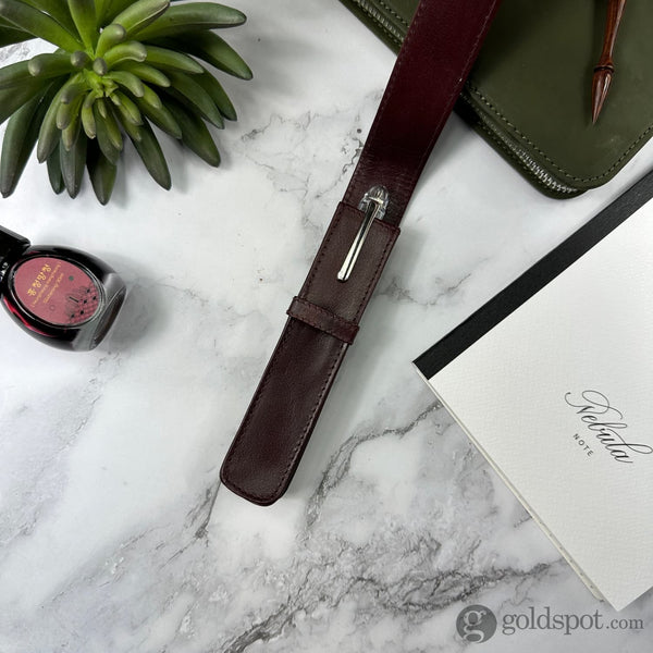 Girologio Single Pen Case in Oxblood Cases