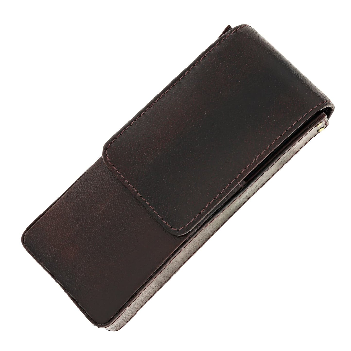 Girologio Triple Magnetic Closure Pen Case in Oxblood Cases
