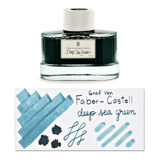 Graf von Faber-Castell Bottled Ink in Deep Sea Green - 75 mL