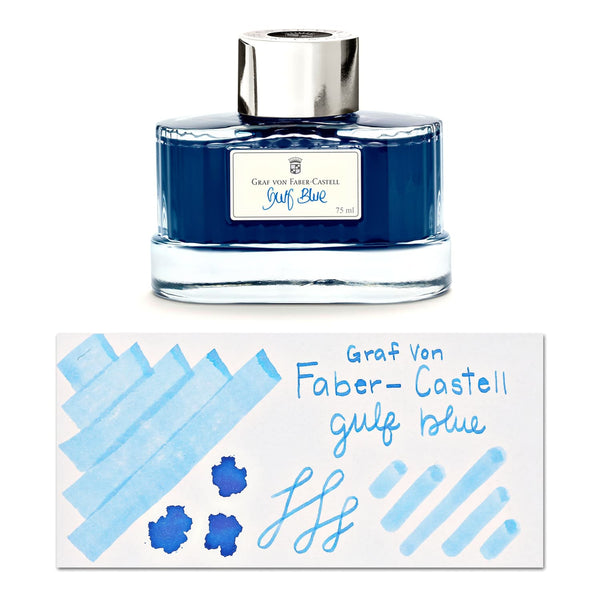 Graf von Faber-Castell Bottled Ink in Gulf Blue - 75 mL Bottled Ink