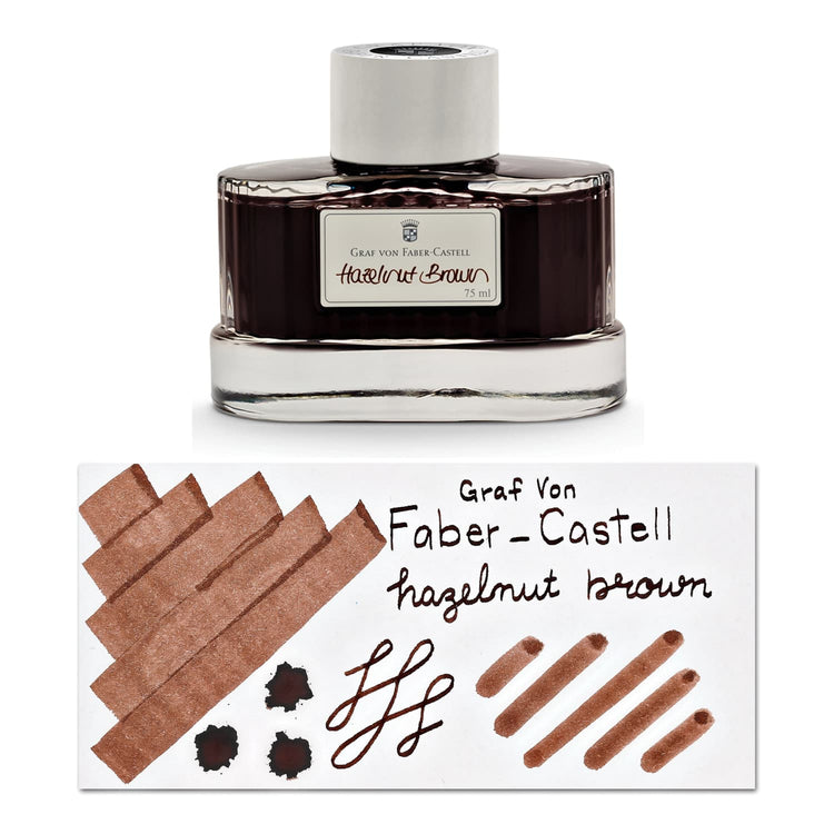 Graf von Faber-Castell Bottled Ink in Hazelnut Brown - 75 mL Bottled Ink