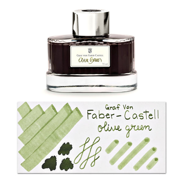 Graf von Faber-Castell Bottled Ink in Olive Green - 75 mL Bottled Ink