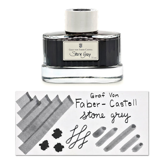 Graf von Faber-Castell Bottled Ink in Stone Grey - 75 mL