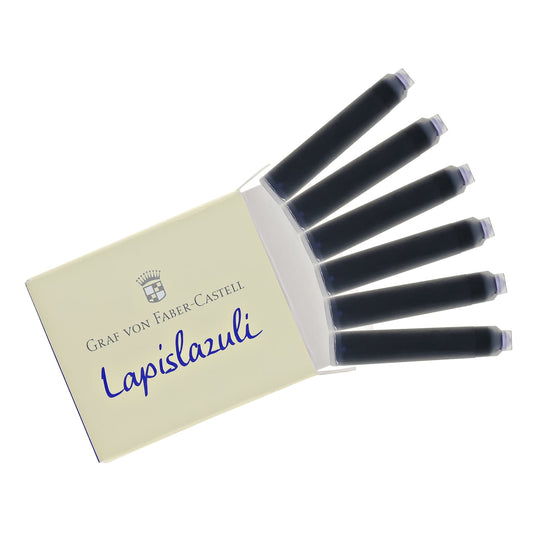 Graf von Faber-Castell Ink Cartridges in Lapis Lazuli - Pack of 6