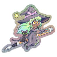 Holographic Magic Plumebroom Sticker