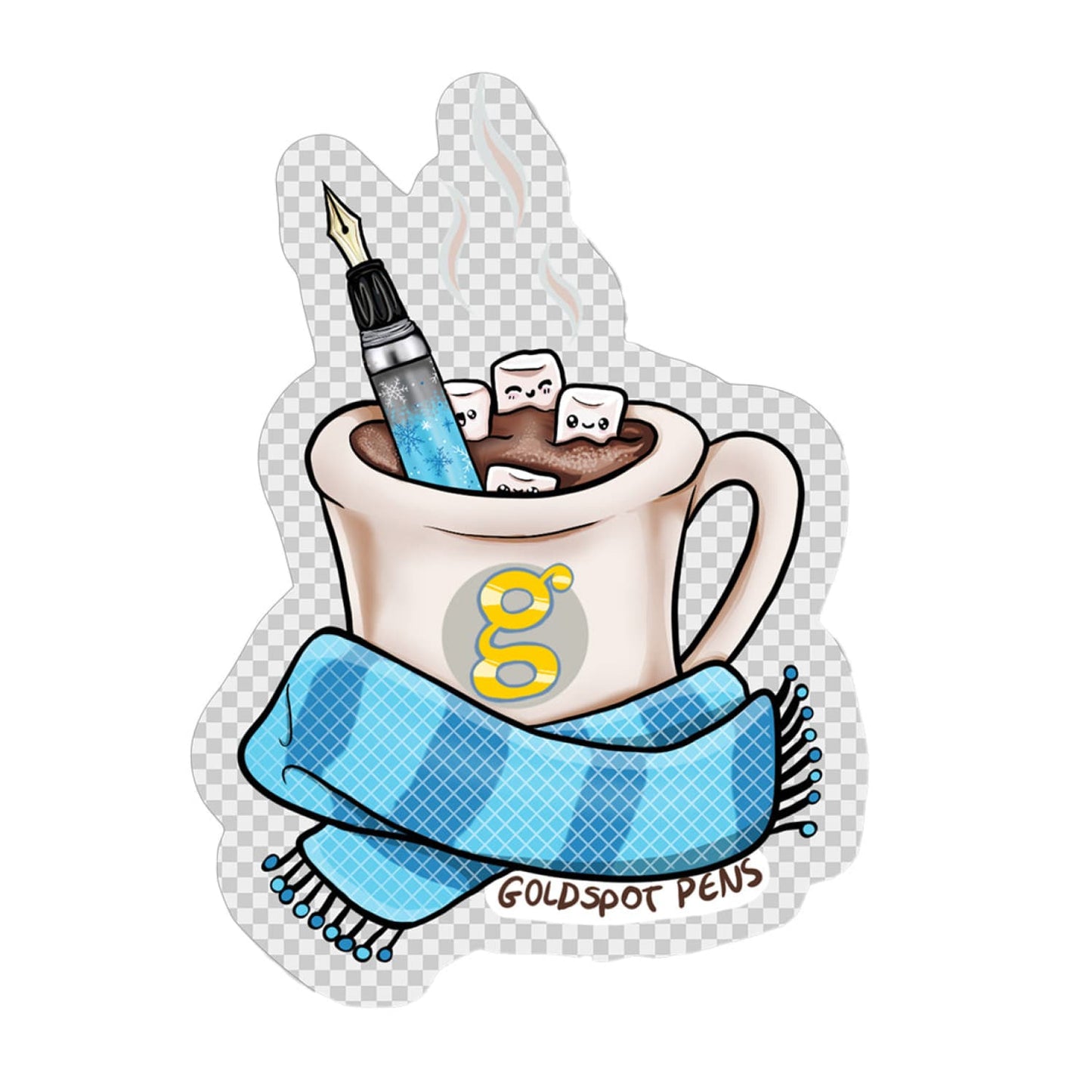 Hot Cocoa Nib Pen Sticker Stickers