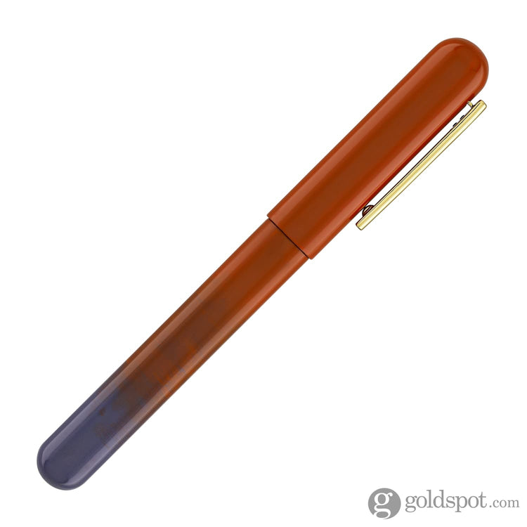 IKKAKU by Nahvalur Gradient Urushi Fountain Pen in Yan-Zhi Vermilion