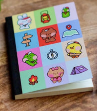 Itoya Oasis Notebook in LINE FRIENDS Minini 'Adventure Grid' - A6