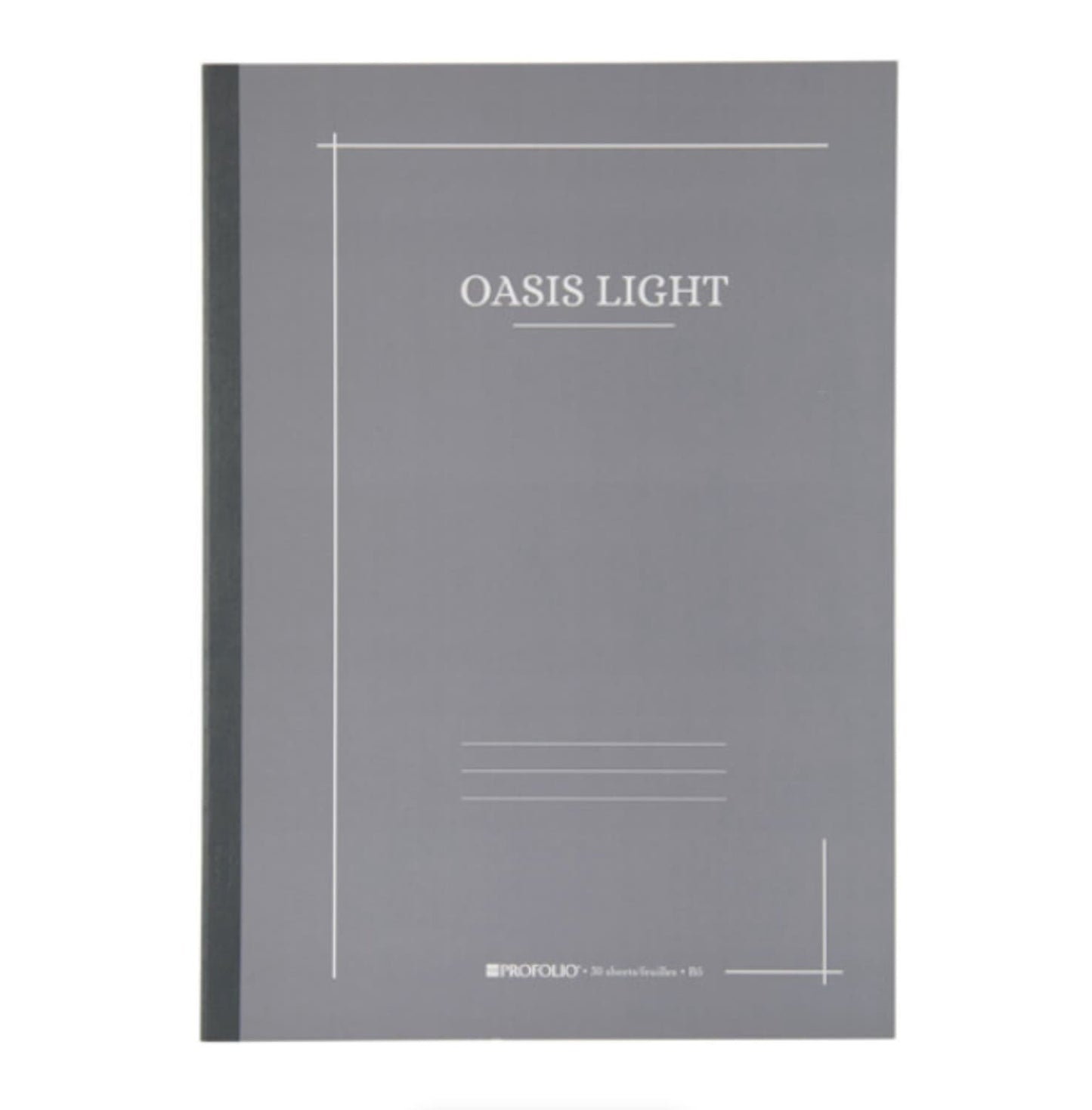 Itoya ProFolio Oasis Large Notebook in Gray - B5 Notebooks Journals