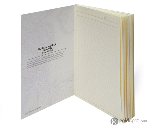 Itoya Profolio Oasis National Parks Lined Notebook in Boston Harbor - A5 Notebooks Journals