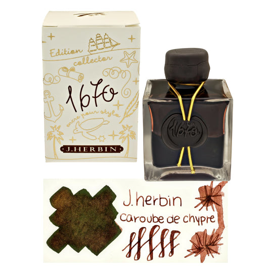 J. Herbin 1670 Caroube de Chypre Bottled Fountain Pen Ink - 50 mL