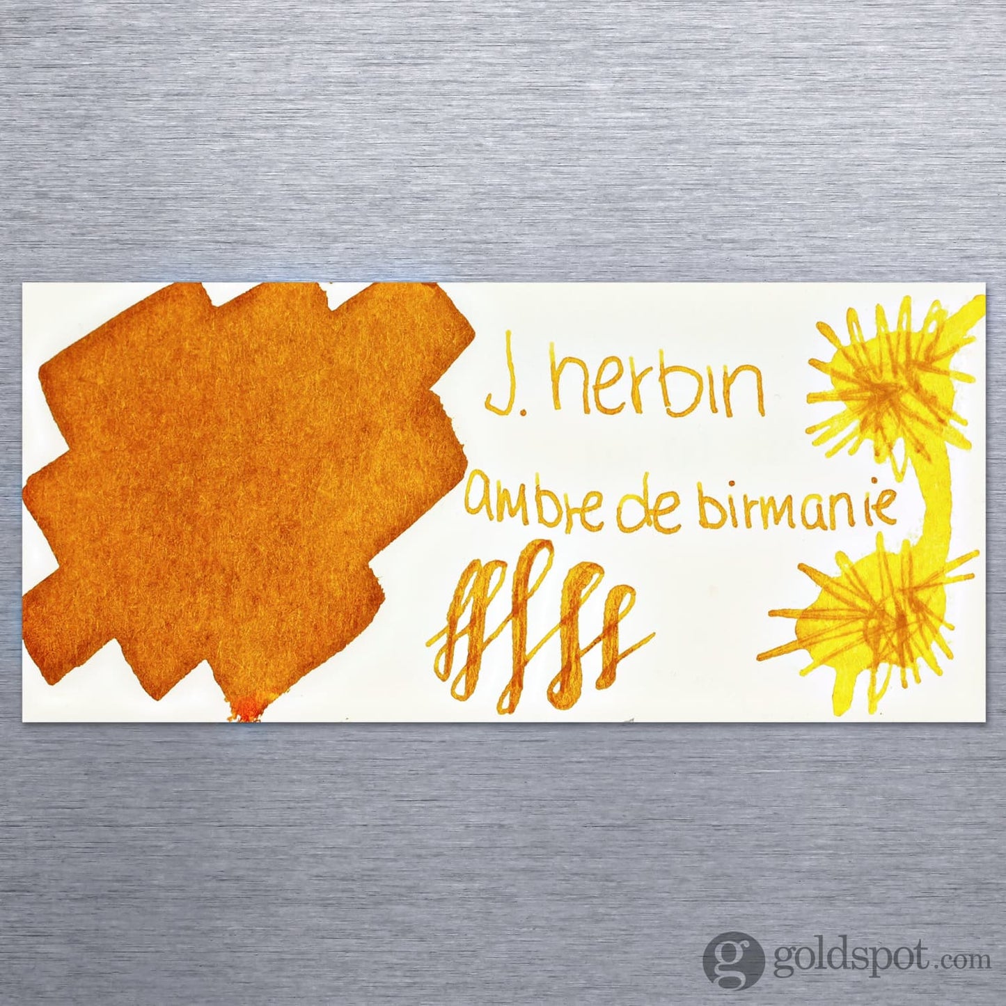 J. Herbin Bottled Ink and Cartridges in Ambre de Birmanie (Amber of Burma) Bottled Ink