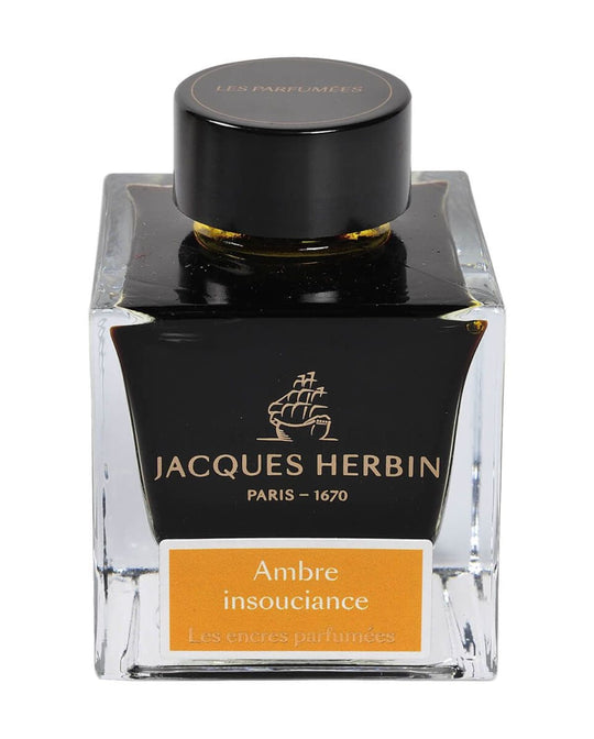 J. Herbin Ambre Insouciance (Amber) Scented Bottled Fountain Pen Ink - 50mL