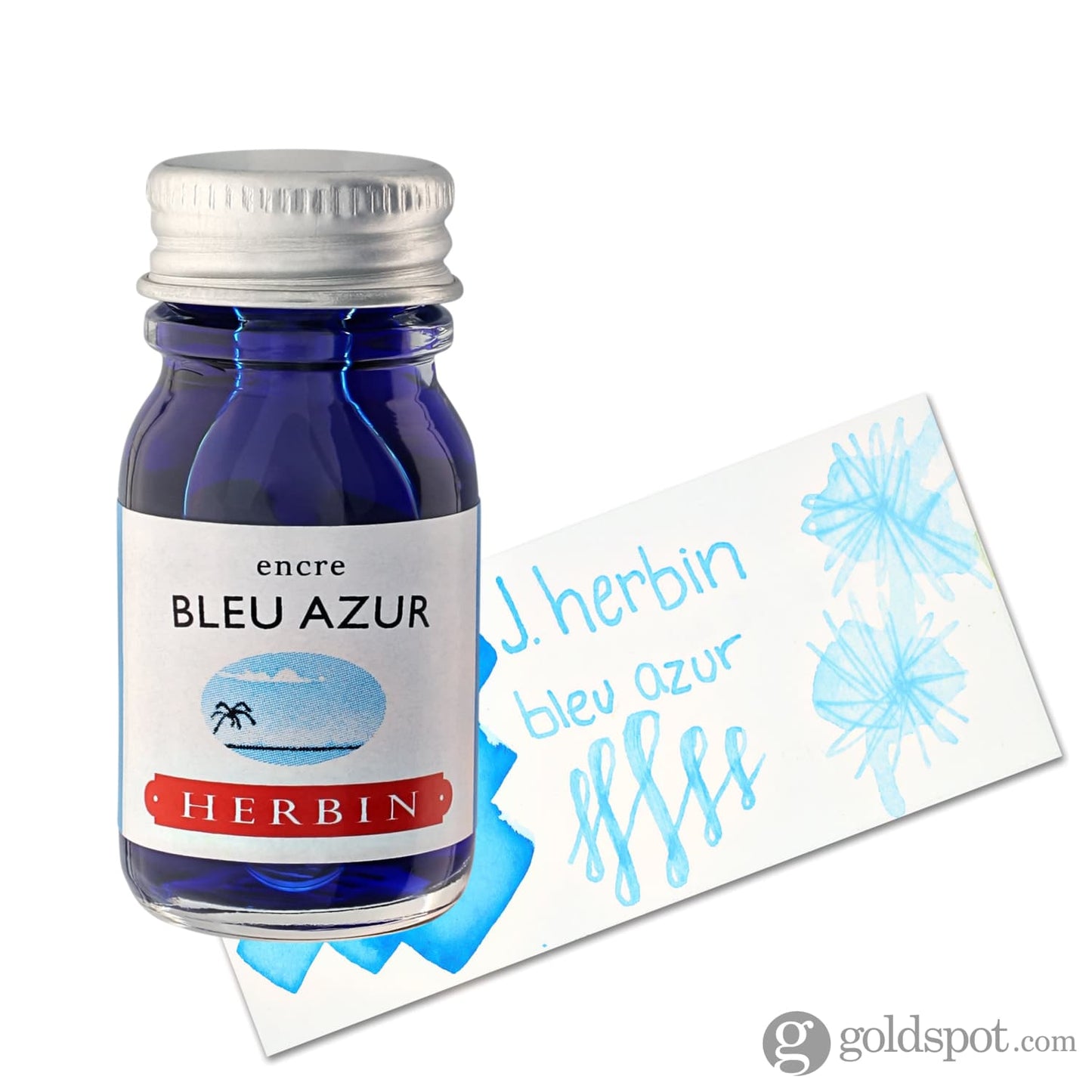 J. Herbin Bottled Ink in Bleu Azur (Azure Blue) 10ml Bottled Ink