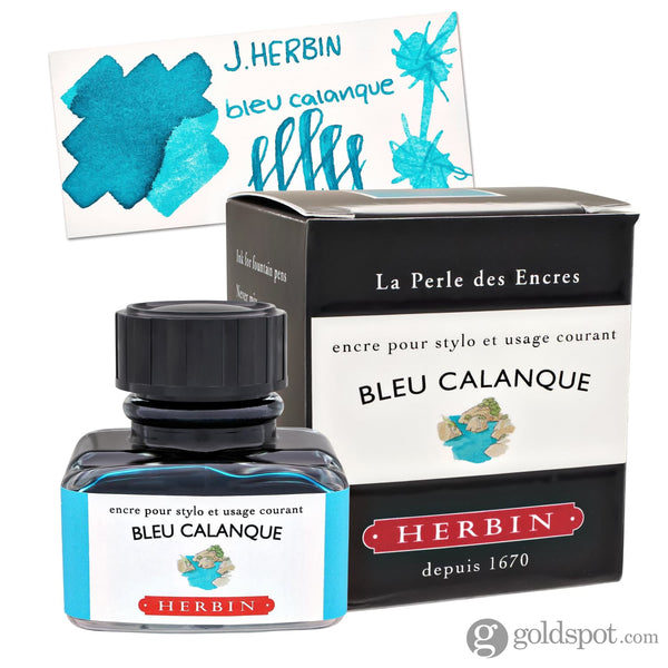 J. Herbin Bottled Ink in Bleu Calanque (Cove Blue) 30ml Bottled Ink
