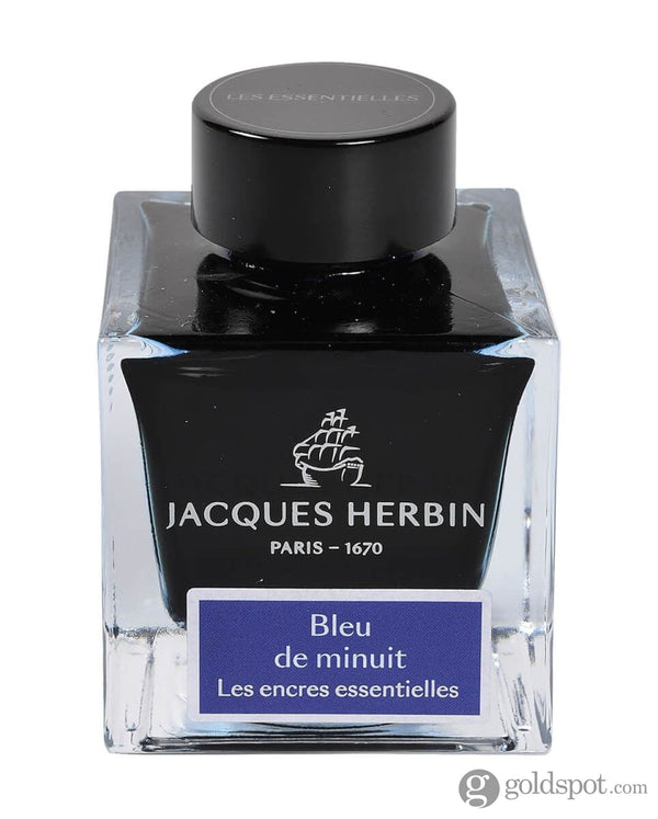 J. Herbin Essential Bottled Ink and Cartridges in Bleu de Minuit 50ml Bottled Ink