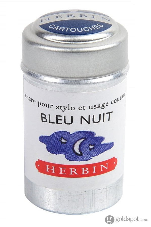 J. Herbin Bottled Ink and Cartridges in Bleu Nuit (Midnight Blue) Cartridges Bottled Ink