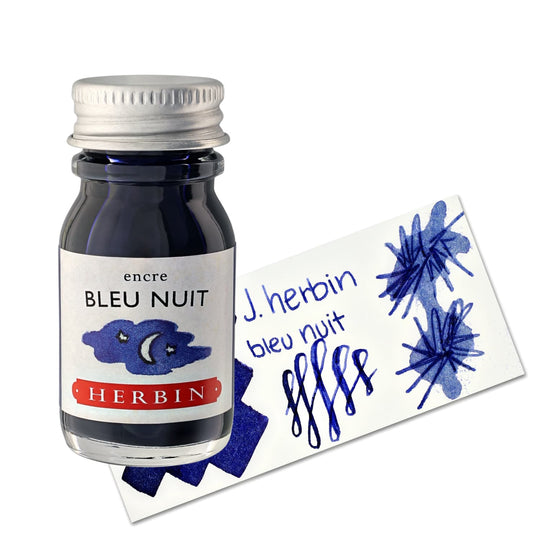 J. Herbin Bleu Nuit (Midnight Blue) Bottled Ink and Cartridges