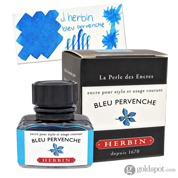 J. Herbin Bottled Ink and Cartridges in Bleu Pervenche (Blue Periwinkle) 30ml Bottled Ink