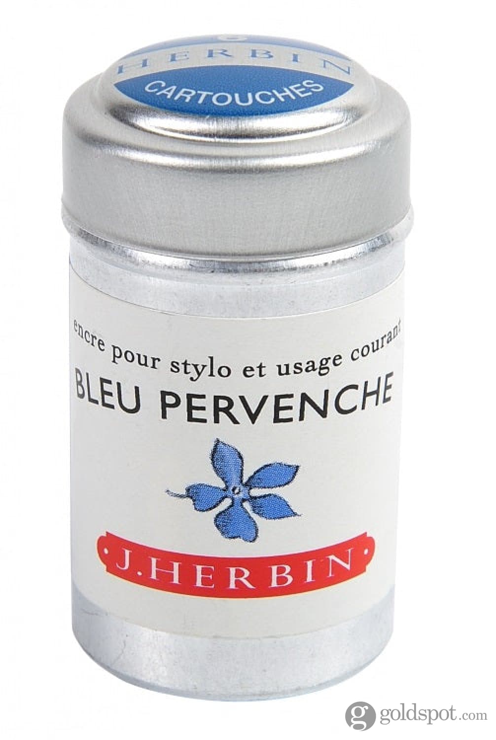 J. Herbin Bottled Ink and Cartridges in Bleu Pervenche (Blue Periwinkle) Cartridges Bottled Ink