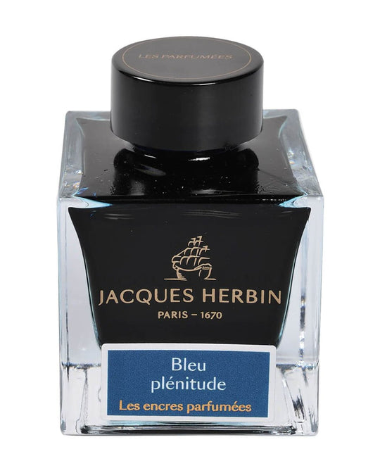 J. Herbin Bleu Plenitude (Blue) Scented Bottled Fountain Pen Ink - 50mL