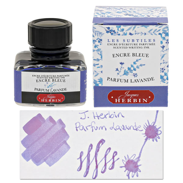 J. Herbin Blue Lavender Scented Bottled Fountain Pen Ink - 30 mL