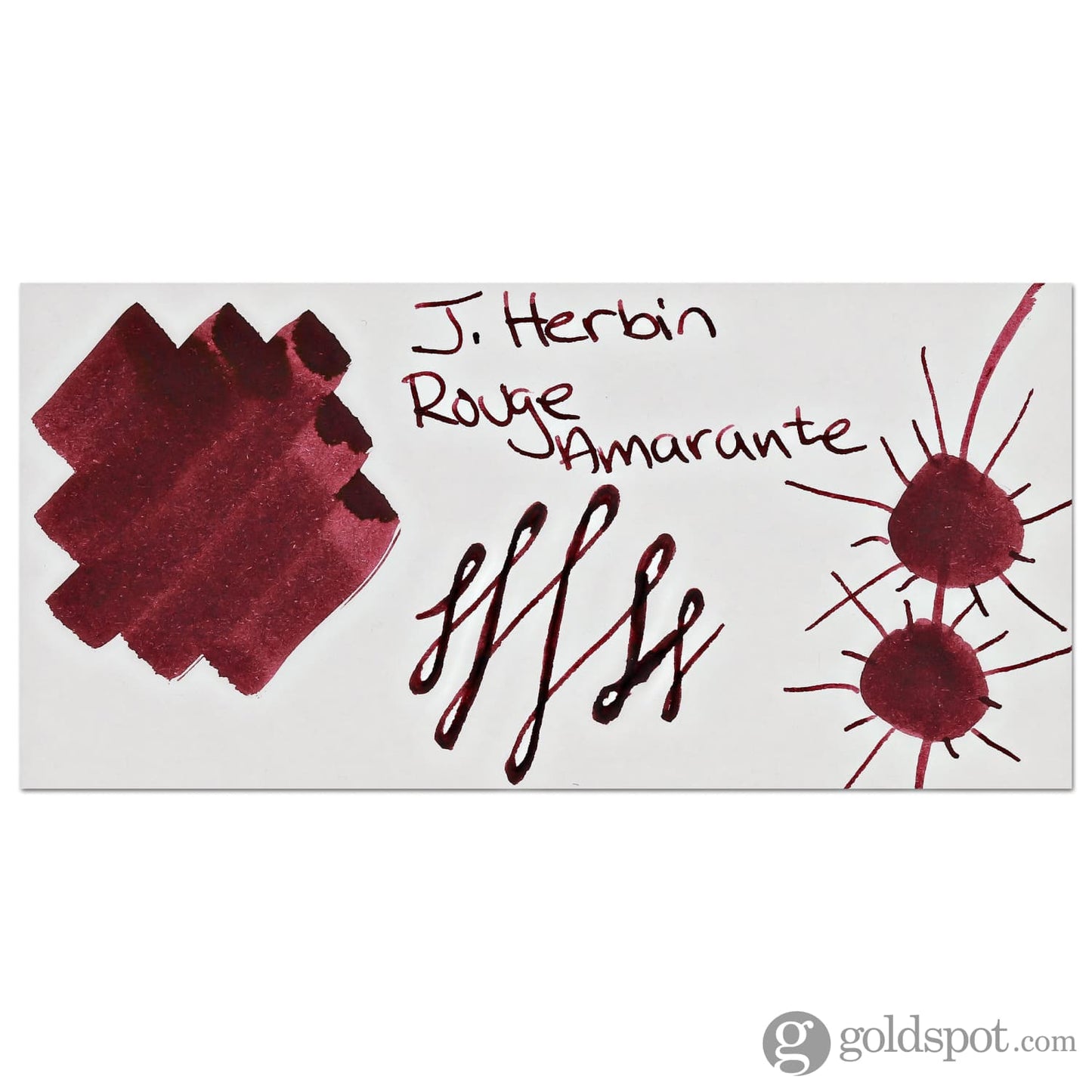Herbin Bottled Ink in Rouge Amarante (Red Amaranth) Goldspot Pens