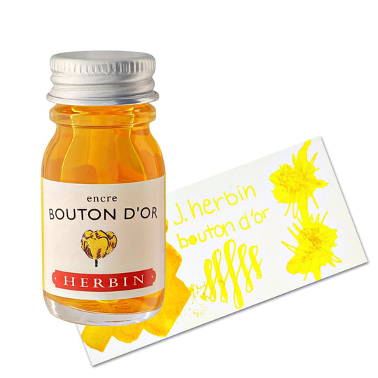 J. Herbin Bouton d'Or (Gold Button) Bottled Fountain Pen Ink
