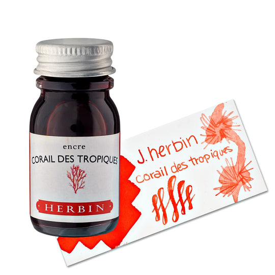 J. Herbin Corail des Tropiques (Tropical Coral) Bottled Fountain Pen Ink