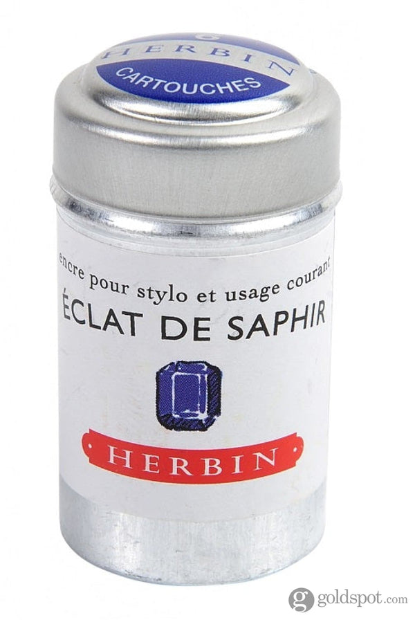 J. Herbin Bottled Ink and Cartridges in Eclat de Saphir (Sapphire Blue) Cartridges Bottled Ink