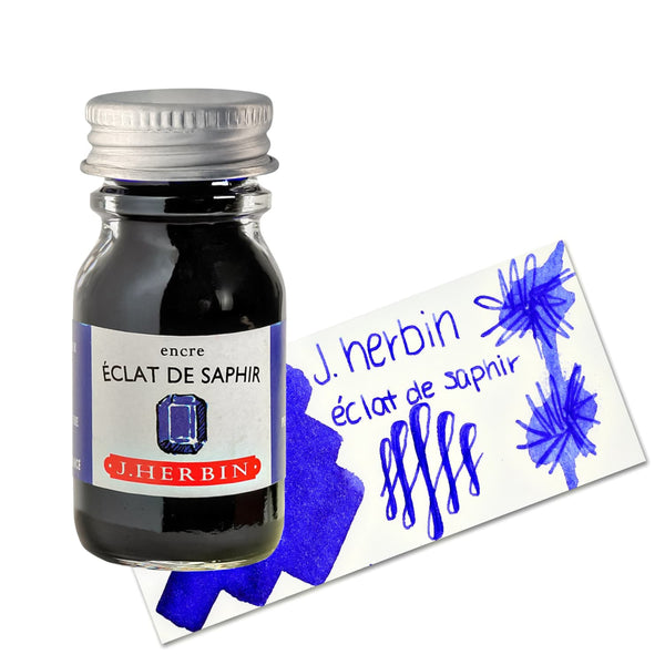 J. Herbin Bottled Ink and Cartridges in Eclat de Saphir (Sapphire Blue) Bottled Ink