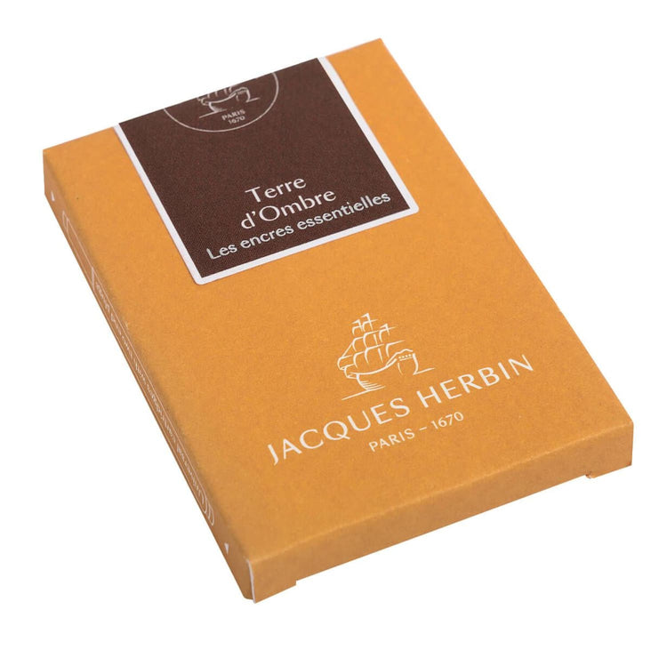 J. Herbin Fountain Ink Cartridges in Terre d’Ombre - Pack of 7 Fountain Pen Cartridges