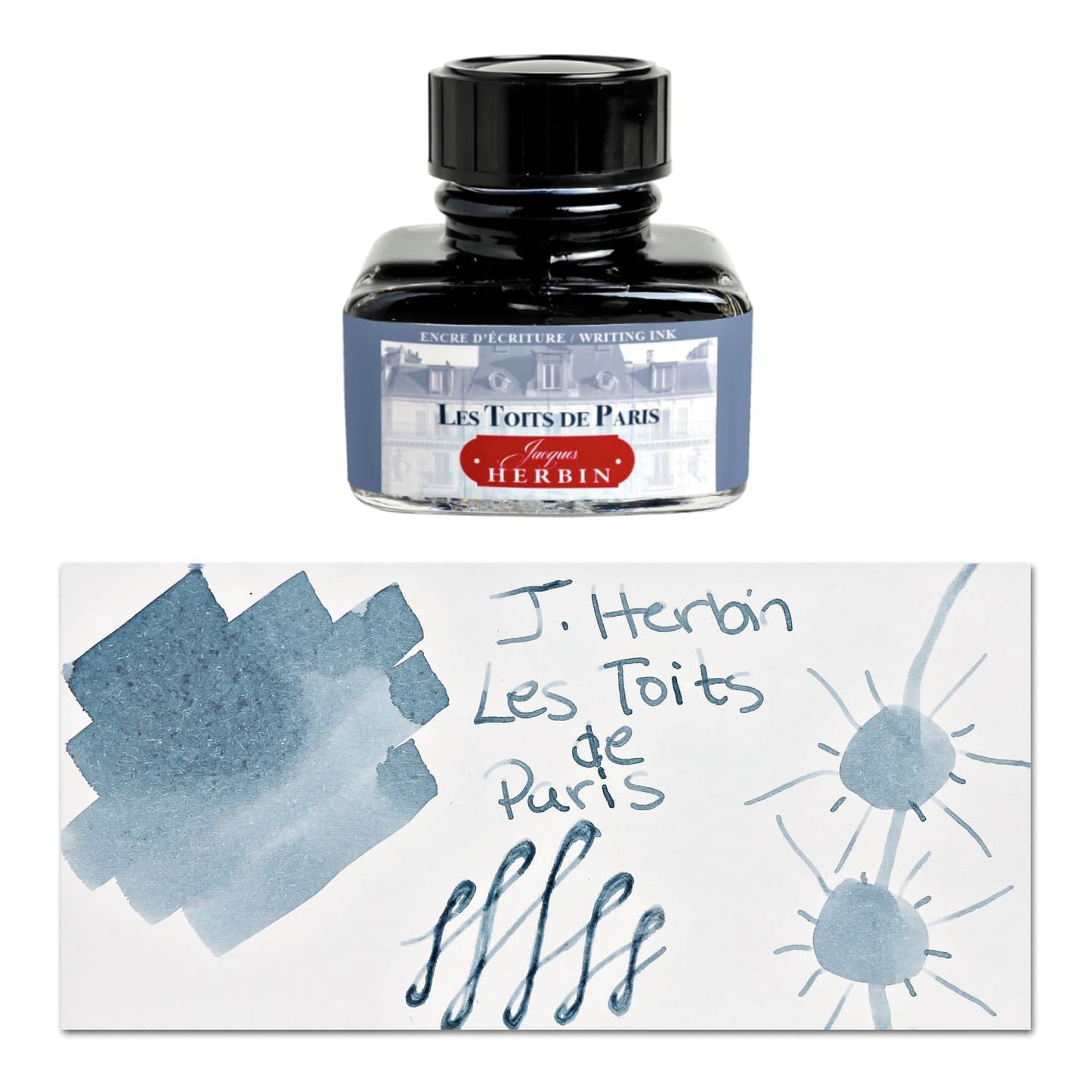 J. Herbin Ink Paris Collecton in Les Toits de Paris Grey - 30ml Bottled Ink
